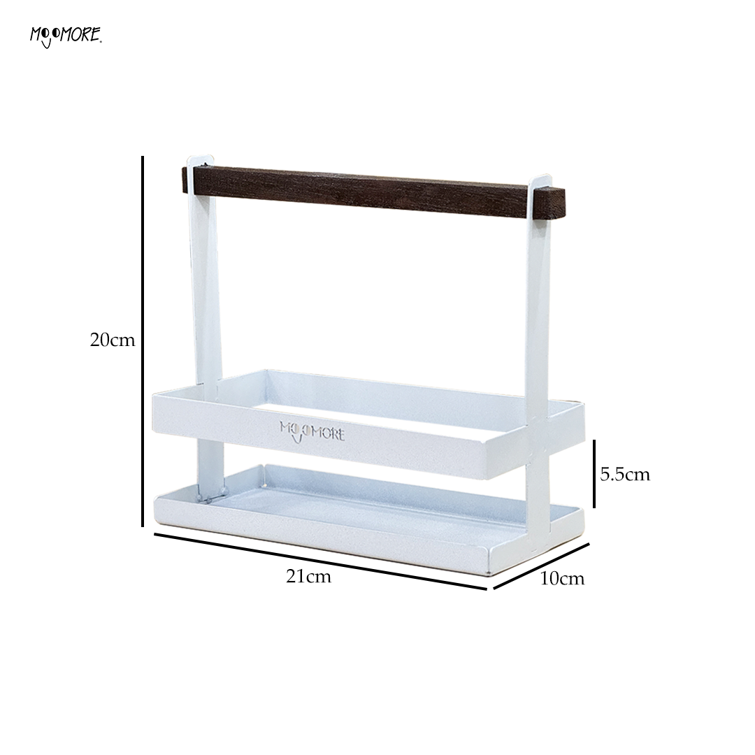 Mojomore Tabletop Seasoning Rack Simple Kitchen Counter Spice Organizer Cooking Storage Organizer