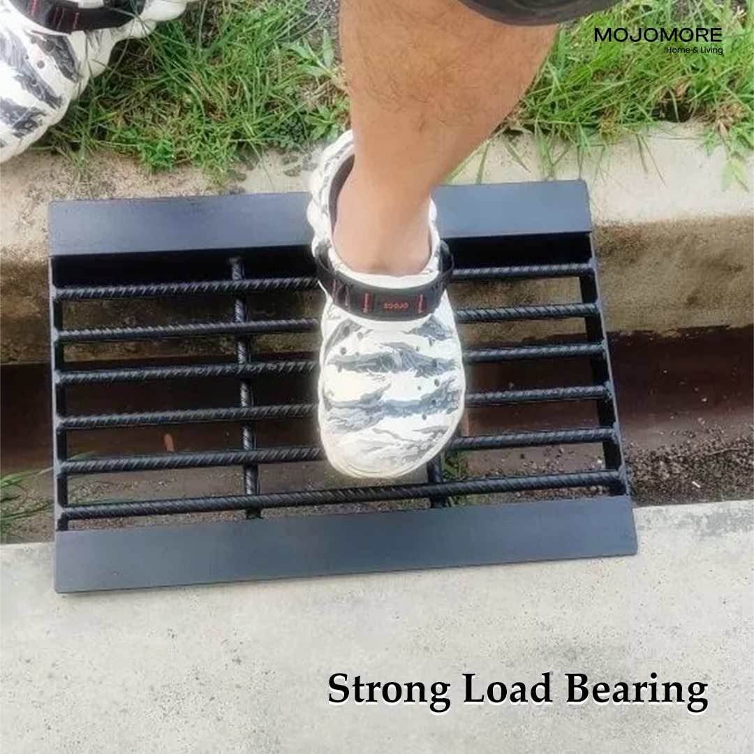 MOJOMORE Drain Cover (Heavy Duty) Penutup Longkang Besi Longkang U Support 4 Wheel Truck Drain Grating