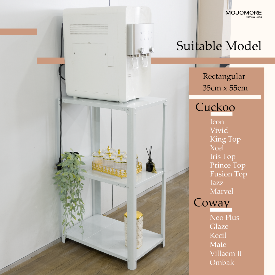 MOJOMORE Curve Multipurpose 3 Layer Heavy Duty Water Filter Purifier Rack Rak Cuckoo Meja Coway