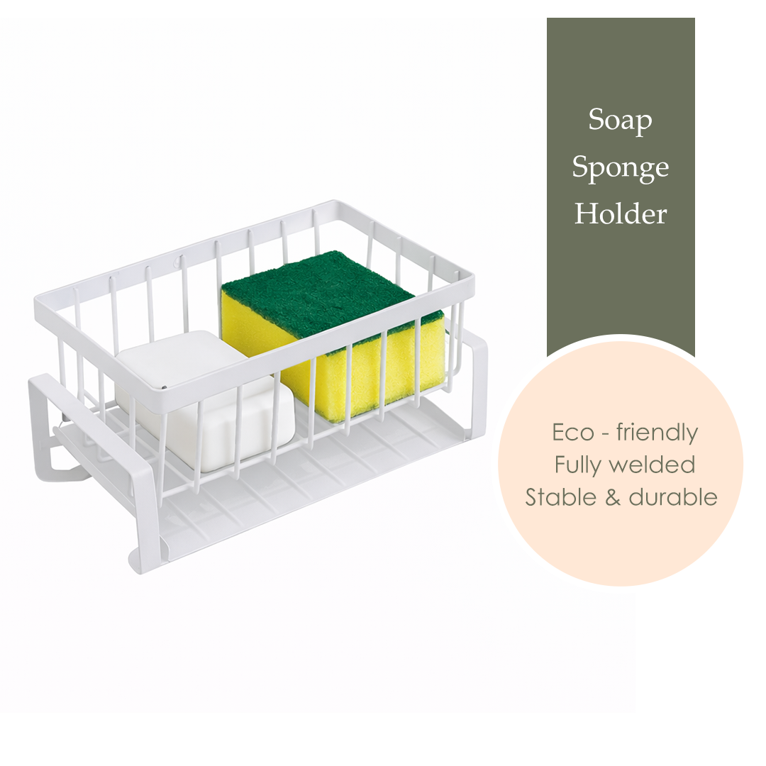 MOJOMORE Kitchen Sink Drain Rack Soap Sponge Holder Drainer Shelf Kitchen Sink Organizer