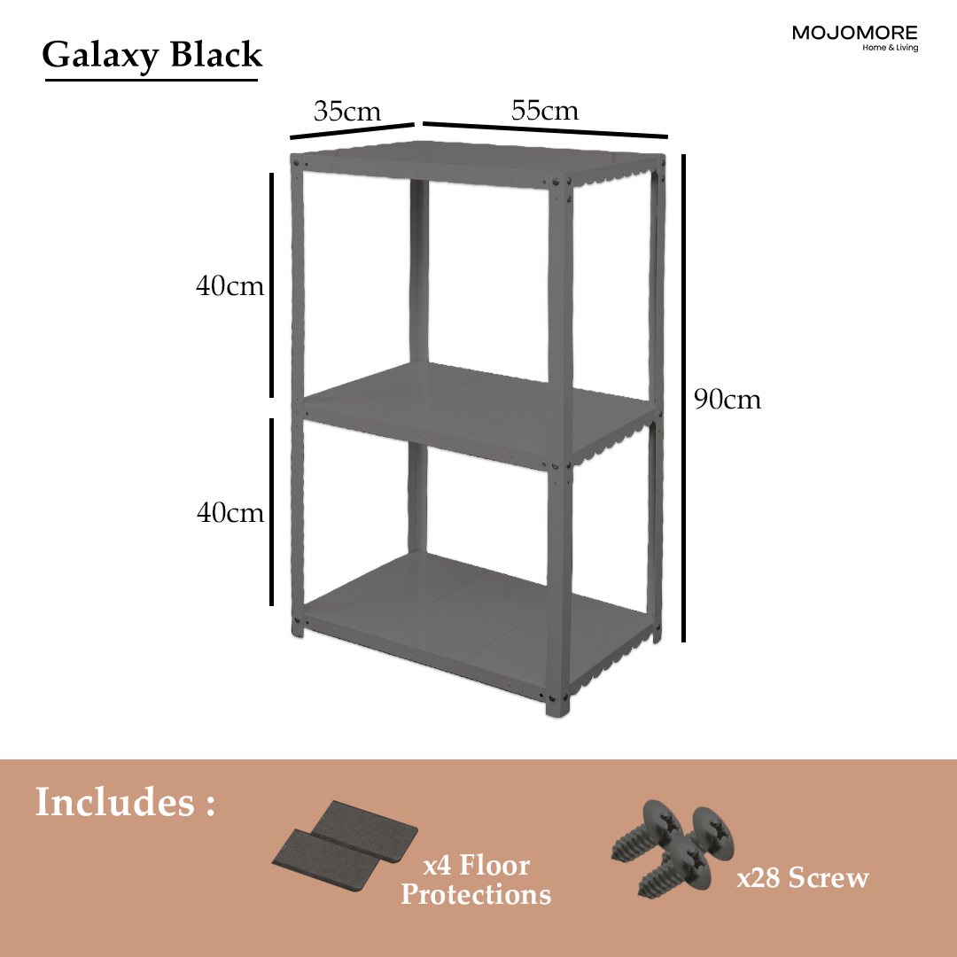 MOJOMORE ARC Series Premium Metal Storage Rack | Space Saving Shelf Organizer | Multi-Purpose Home Organizer