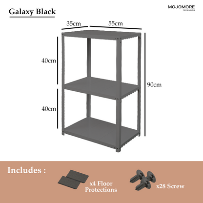 MOJOMORE ARC Series Premium Metal Storage Rack | Space Saving Shelf Organizer | Multi-Purpose Home Organizer