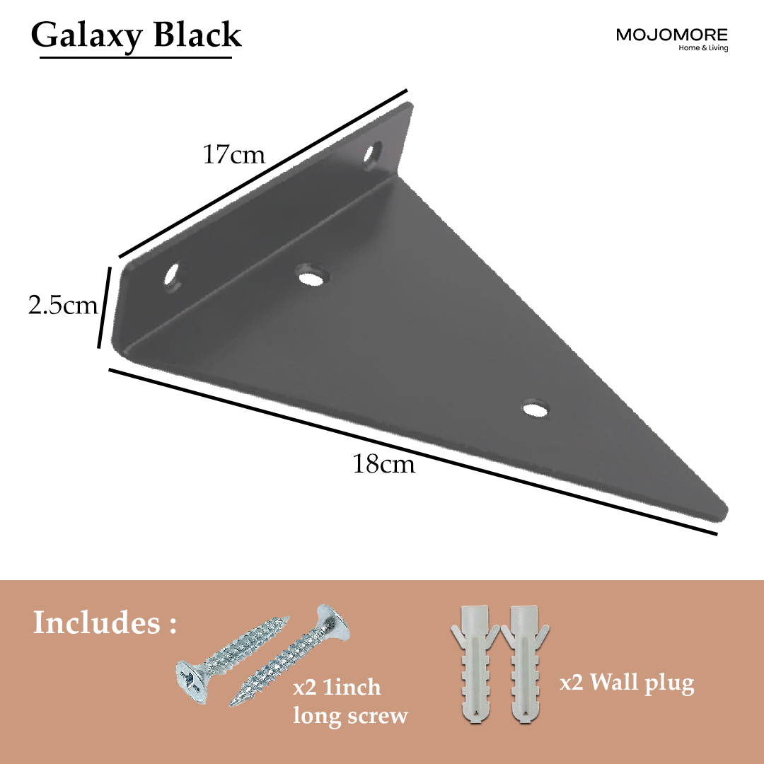 MOJOMORE Triangle L Bracket Bee Style Solid Classic L Shelf Bracket Mounted Shelve DIY Board Wood