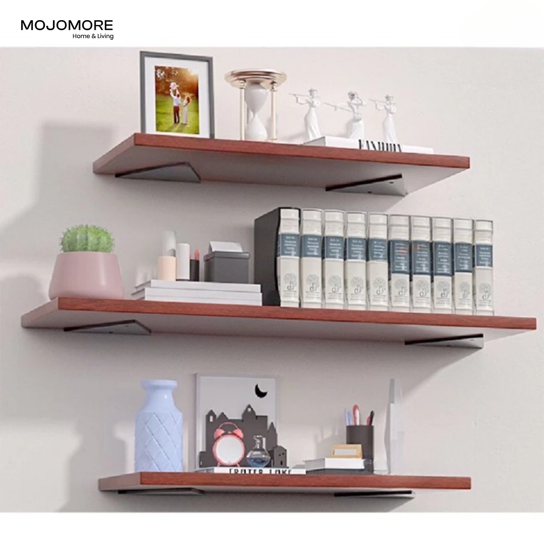 MOJOMORE Triangle L Bracket Bee Style Solid Classic L Shelf Bracket Mounted Shelve DIY Board Wood