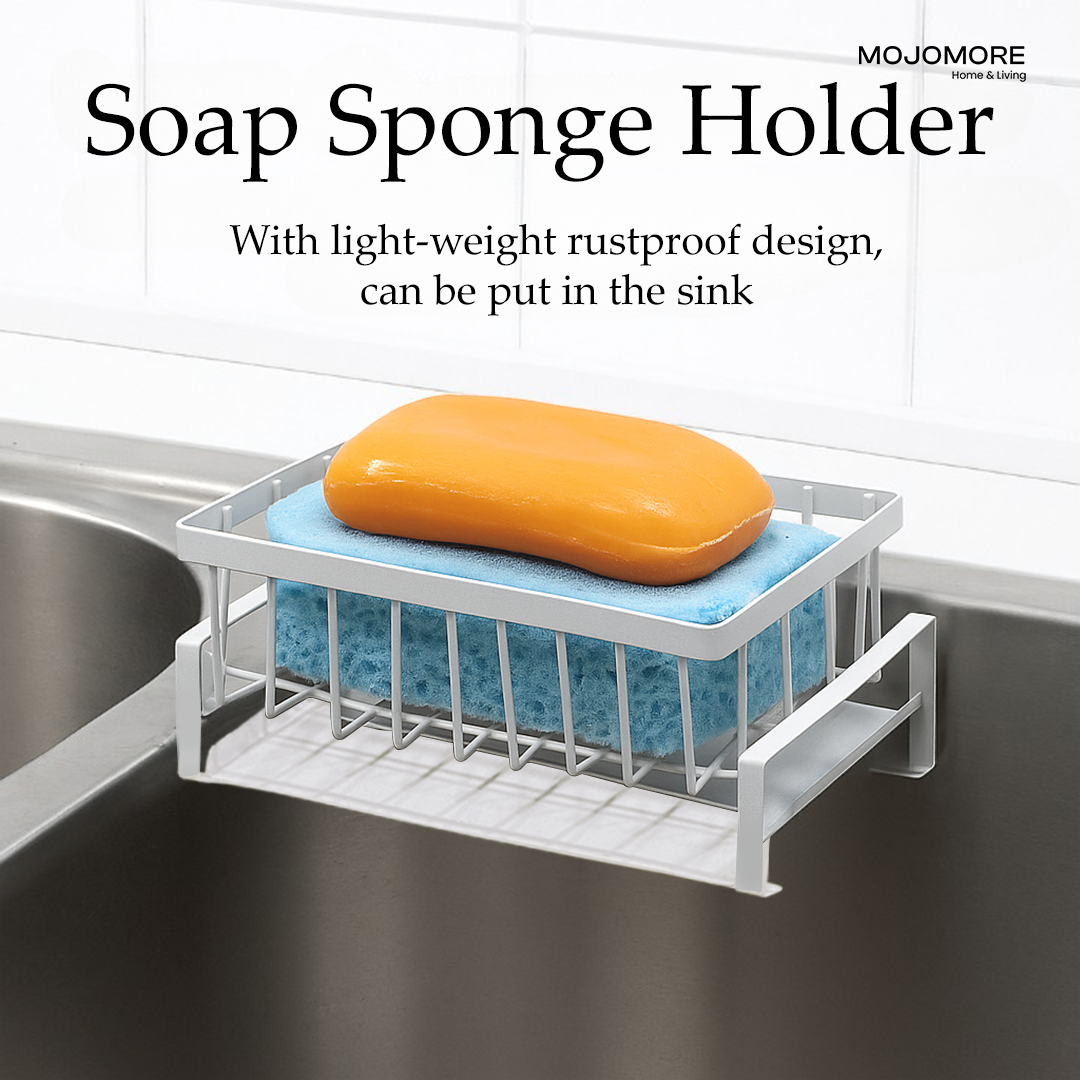MOJOMORE Kitchen Sink Drain Rack Soap Sponge Holder Drainer Shelf Kitchen Sink Organizer