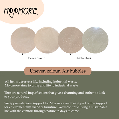 MOJOMORE Modern Resin Round Table -Top End Table with Open Shelf for Living Room