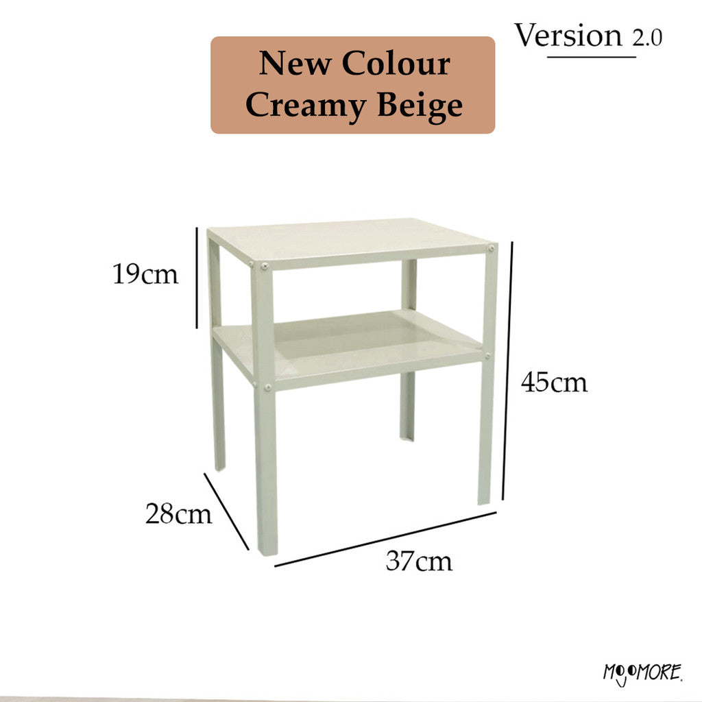 MOJOMORE Heavy Duty Metal Bedside Small Table