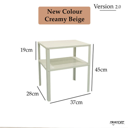 MOJOMORE Heavy Duty Metal Bedside Small Table
