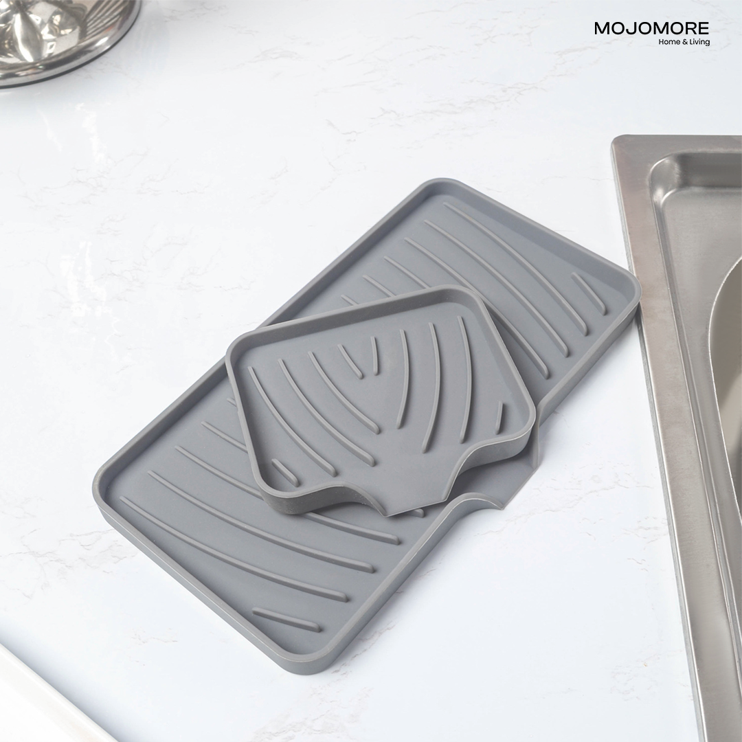 MOJOMORE Soap Holders Dishes for Bar Soap Sponge Holder Kitchen Sink Silicone Sponge holder