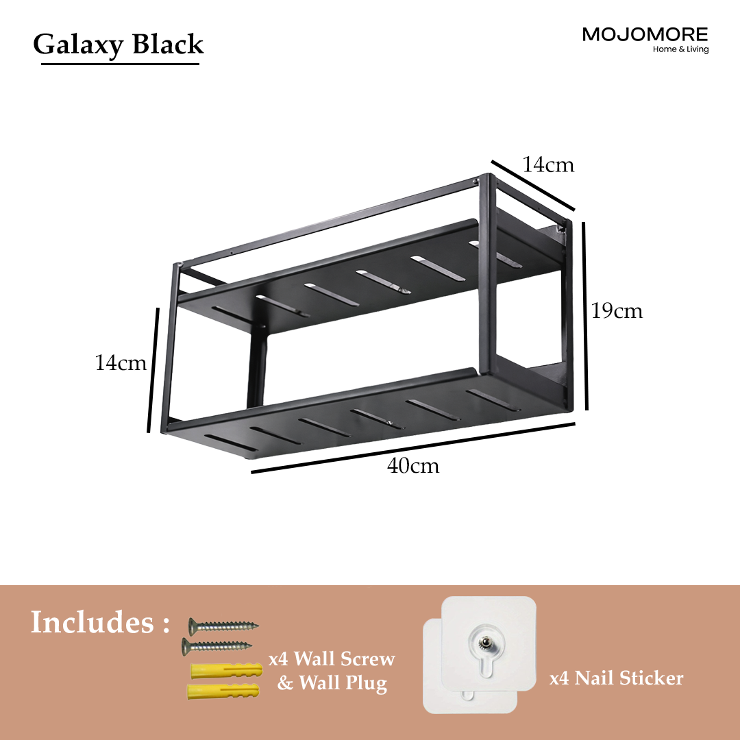 MOJOMORE Bathroom Towel Storage Rack Wall Mounted Bathroom Towel Holder with Shelf & Storage Basket