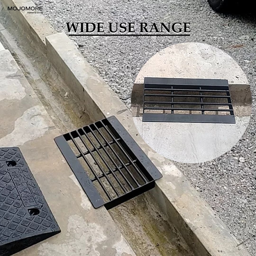 MOJOMORE Drain Cover (Heavy Duty) Penutup Longkang Besi Longkang U Support 4 Wheel Truck Drain Grating