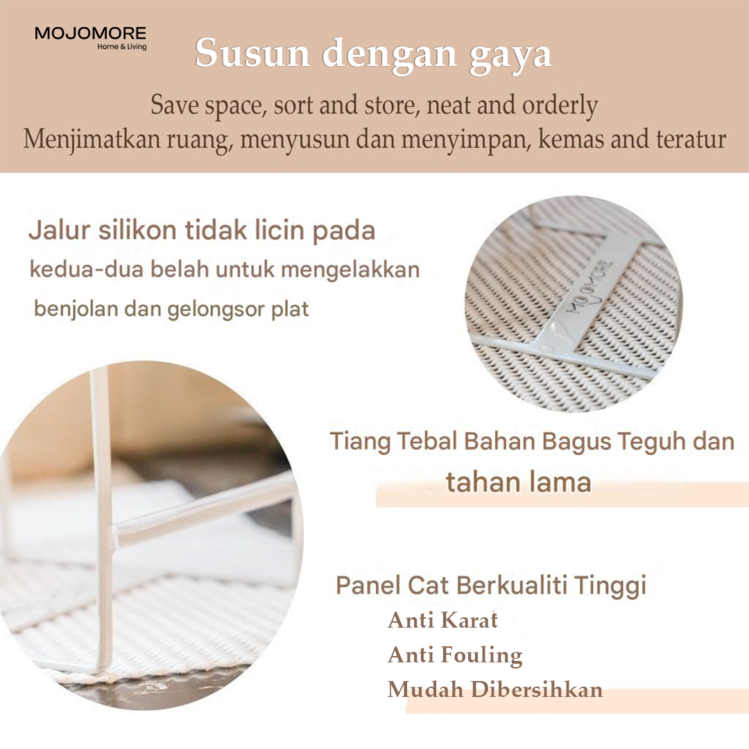 MOJOMORE Rak Pinggan Mangkuk Kitchen Dish Rack