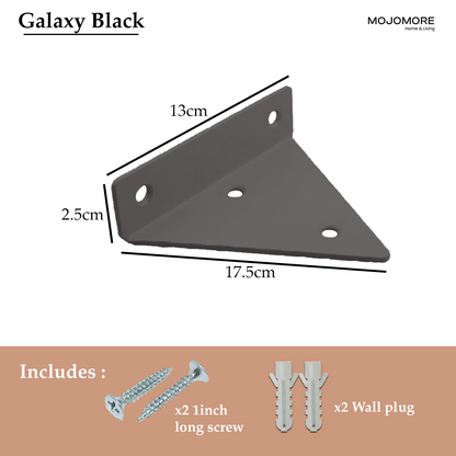 MOJOMORE Triangle L Bracket Bee Style Solid Classic L Shelf Bracket Mounted Shelve DIY Board Wood