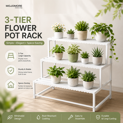 MOJOMORE ARC Series Premium Metal Storage Rack | Space Saving Shelf Organizer | Multi-Purpose Home Organizer