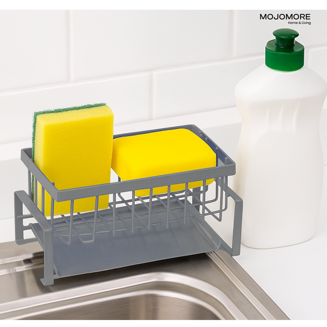 MOJOMORE Kitchen Sink Drain Rack Soap Sponge Holder Drainer Shelf Kitchen Sink Organizer