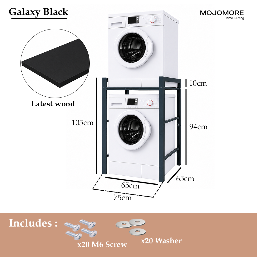MOJOMORE Washing Drum Floor Machine Rak Dishwasher Microwave Oven Dryer Storage Shelf rak mesin basuh