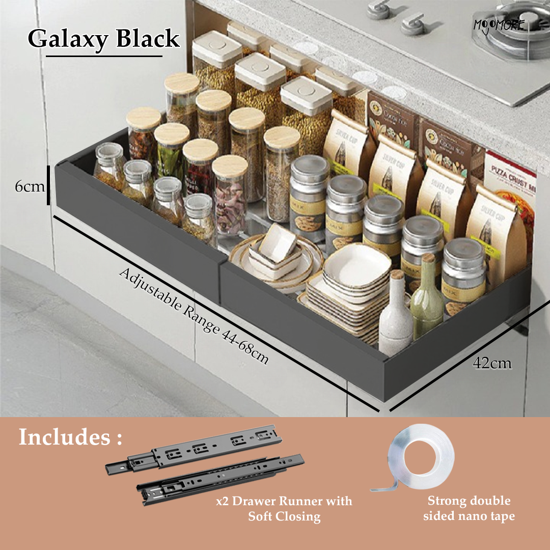 Mojomore Kitchen Cabinet Pull Out Dish Bowl Rack Multi Function Basket Drawer
