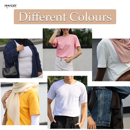 {XS-4XL} Mojomore Tshirt Plain/Tshirt Kosong Premium 100% Cotton 170GSM Slim Fit Unisex