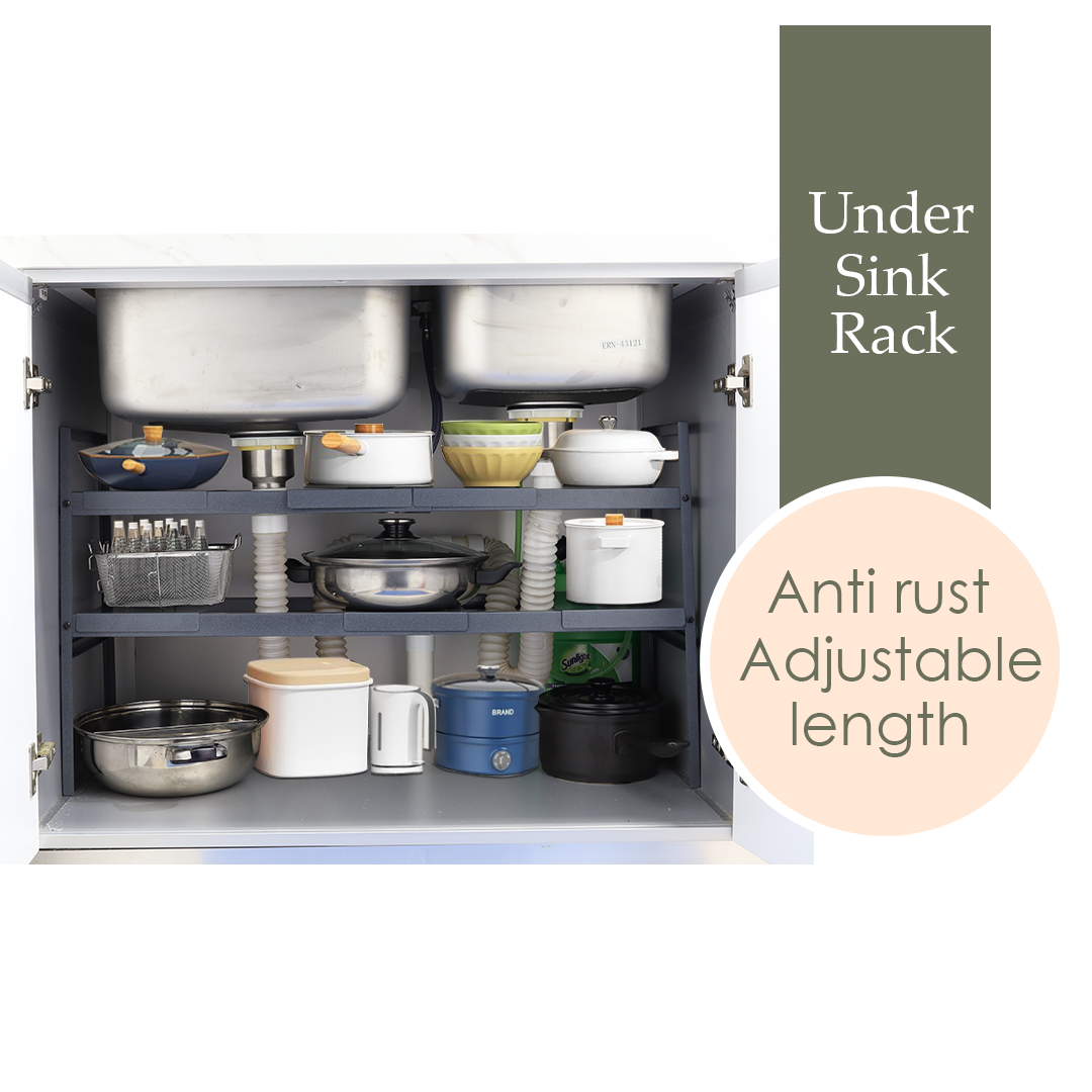 Extendable Under Sink Rack